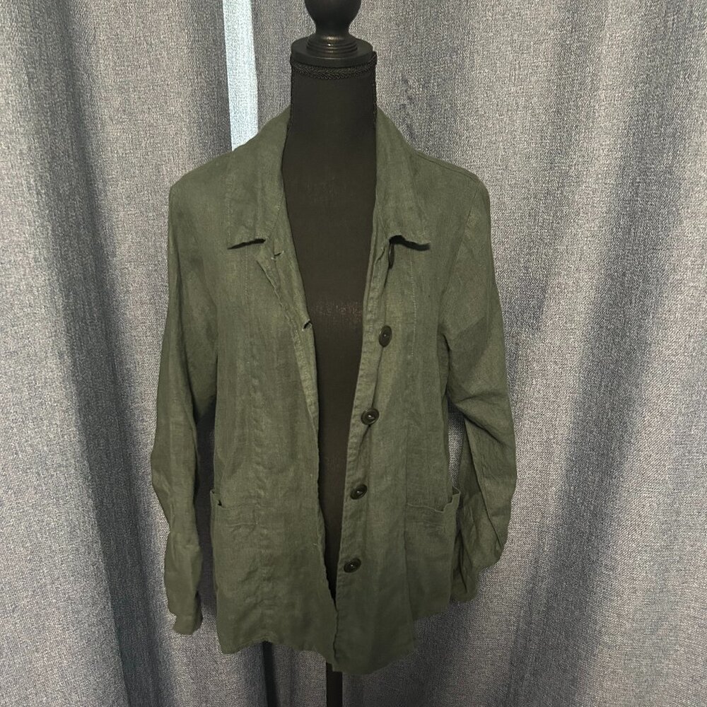 FLAX Linen Jacket Size Small